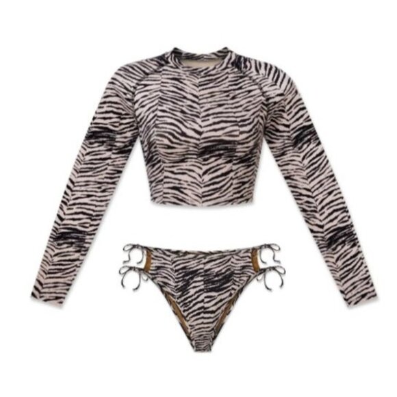 NWT WET Swimwear Remi Long Sleeve Rash Guard + Callie Bottom - S - Picture 1 of 9